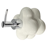 Cloud Press Pump Bottle Ceramic Reusable Decoration Refillable Cloud Shape Dispenser Bottle for Bathroom Milky White
