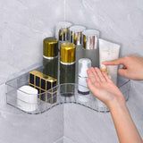 Shower Corner Shelf Plastic Corner Shower Caddy Wall Mounted Shower Organizer for Bathroom Toilet Crystal White In Australia - Darrahopens