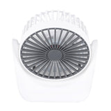 Desktop Mini Fan 1200mAh USB Rechargeable White 3 Speed 360 Degree Rotation Small Table Fan for Travel Camping Home In Australia - Darrahopens