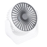 Desktop Mini Fan 1200mAh USB Rechargeable White 3 Speed 360 Degree Rotation Small Table Fan for Travel Camping Home In Australia - Darrahopens