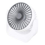 Desktop Mini Fan 1200mAh USB Rechargeable White 3 Speed 360 Degree Rotation Small Table Fan for Travel Camping Home