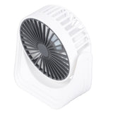 Desktop Mini Fan 1200mAh USB Rechargeable White 3 Speed 360 Degree Rotation Small Table Fan for Travel Camping Home