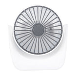 Desktop Mini Fan 1200mAh USB Rechargeable White 3 Speed 360 Degree Rotation Small Table Fan for Travel Camping Home