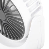 Desktop Mini Fan 1200mAh USB Rechargeable White 3 Speed 360 Degree Rotation Small Table Fan for Travel Camping Home