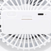 Desktop Mini Fan 1200mAh USB Rechargeable White 3 Speed 360 Degree Rotation Small Table Fan for Travel Camping Home