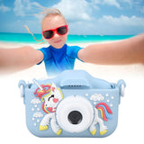 Kids Camera Dual Camera 2.0in IPS Screen 1080P Video Camera Toy with 32G Memory Card Blue
