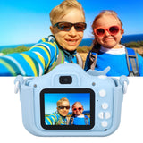 Kids Camera Dual Camera 2.0in IPS Screen 1080P Video Camera Toy with 32G Memory Card Blue
