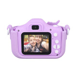 Kids Camera Dual Camera 2.0in IPS Screen 1080P Video Camera Toy with 32G Memory Card Purple