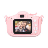Kids Camera Dual Camera 2.0in IPS Screen 1080P Video Camera Toy with 32G Memory Card Pink