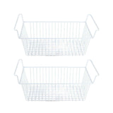 2Pcs Freezer Organizer Bins Steel Wire Large Capacity Strong Bearing Freezer Basket with Handle for Closet Countertops 56.5 X 25.2 X 24cm / 22.2 X 9.9 X 9.4in (L X W X H) with 7cm / 2.8in Handle In Australia - Darrahopens