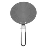 Heat Conduction Plate Aluminum Alloy Stove Top Heat Diffuser Reducer Flame Guard Simmer Plate with Detachable Handle for Kitchen 24cm/9.45in