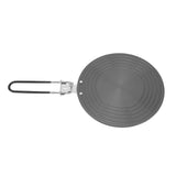 Heat Conduction Plate Aluminum Alloy Stove Top Heat Diffuser Reducer Flame Guard Simmer Plate with Detachable Handle for Kitchen 24cm/9.45in