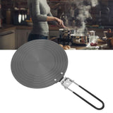 Heat Conduction Plate Aluminum Alloy Stove Top Heat Diffuser Reducer Flame Guard Simmer Plate with Detachable Handle for Kitchen 24cm/9.45in