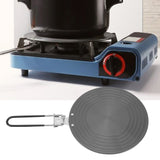 Heat Conduction Plate Aluminum Alloy Stove Top Heat Diffuser Reducer Flame Guard Simmer Plate with Detachable Handle for Kitchen 28cm/11.02in