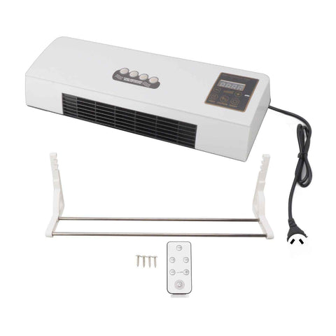 1800W Electric Space Heater for Indoor with Remote Wall Mounted Heater Fan Combo Low Noise Timing Function for Home Office 220V Prise UA In Australia - Darrahopens