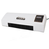 1800W Wall Mounted Air Conditioner Heater Electric Cooling Heating Machine PTC Heating Element Heater with Remote Control Timer for Bedroom Bathroom 220V English Version
