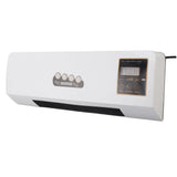 1800W Wall Mounted Air Conditioner Heater Electric Cooling Heating Machine PTC Heating Element Heater with Remote Control Timer for Bedroom Bathroom 220V English Version