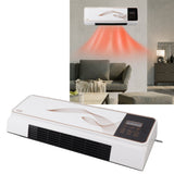 Electric Fan Heater ABS PP Wall Mounted Mini Heating Cooling Machine with Remote Control for Bedroom Bathroom Living Room 220V AU Plug