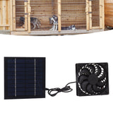 10W Solar Panel Fan Kit Solar Powered Fan for Small Greenhouses Doghouses Sheds Ventilation