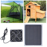 Solar Panel Fan Kit 10W Weatherproof Solar Powered Fan Wall Mounted for Outside Small Chicken Coops Greenhouses Sheds