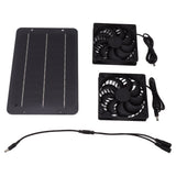 Solar Panel Fan Kit 10W Solar Powered Dual Fans for Chicken House Greenhouse Dog House With Protective Net
