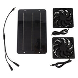Solar Panel Fan Kit 10W Solar Powered Dual Fans for Chicken House Greenhouse Dog House With Protective Net