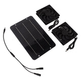 Solar Panel Fan Kit 10W Solar Powered Dual Fans for Chicken House Greenhouse Dog House With Protective Net