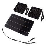 Solar Panel Fan Kit 10W Solar Powered Dual Fans for Chicken House Greenhouse Dog House With Protective Net