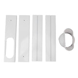 Portable AC Window Vent Kit Air Conditioner Window Kit Adjustable PVC Window Seal Kit Panels for Horizontal Vertical Window