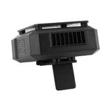 Waist Clip Fan USB Charge 4000mAh Battery 3 Speed Modes White Light ABS Shell Belt Fan for Camping Adventure Travel