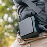 Waist Clip Fan USB Charge 4000mAh Battery 3 Speed Modes White Light ABS Shell Belt Fan for Camping Adventure Travel