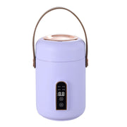Mini Rice Cooker Efficient Heating Insulated Portable Multifunction Soup Porridge Stewpot for Home Office Dorm Purple