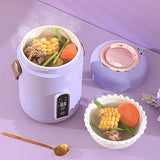 Mini Rice Cooker Efficient Heating Insulated Portable Multifunction Soup Porridge Stewpot for Home Office Dorm Purple In Australia - Darrahopens