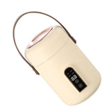 Mini Rice Cooker Efficient Heating Insulated Portable Multifunction Soup Porridge Stewpot for Home Office Dorm White