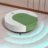 Robot Vacuum Cleaner Strong Suction Automatic USB Rechargeable Sweeping Robot for Ceramic Tiles Hard Floors Green