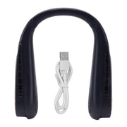 Neck Fan Bladeless USB Charging 5 Speeds Adjustable Wearable Portable Hanging Neck Fan for Outdoor Blue In Australia - Darrahopens