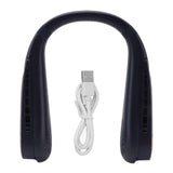 Neck Fan Bladeless USB Charging 5 Speeds Adjustable Wearable Portable Hanging Neck Fan for Outdoor Blue In Australia - Darrahopens