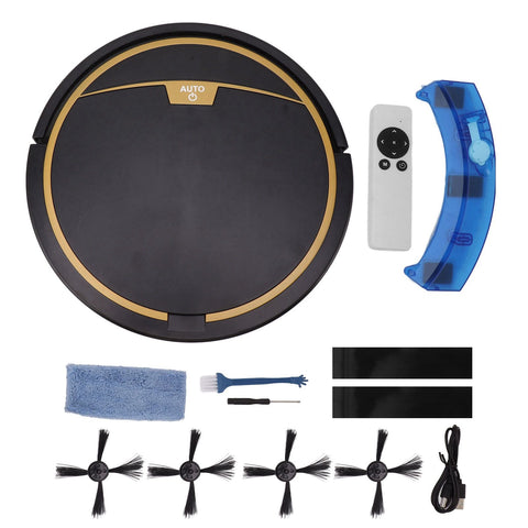 Ultra Thin Fully Automatic Robot Vacuum Cleaner Smart Robotic Vacuum Cleaner for Dust Hair Fluff Black With Water Tank 32x35 cm In Australia - Darrahopens