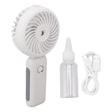 Portable Handheld Misting Fan Personal Mist Fan Spray Water Mist Fan Foldable Mini Cooling Fans 4000mAh Battery 3 Speed White