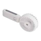 Portable Handheld Misting Fan Personal Mist Fan Spray Water Mist Fan Foldable Mini Cooling Fans 4000mAh Battery 3 Speed White