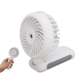 Portable Handheld Misting Fan Personal Mist Fan Spray Water Mist Fan Foldable Mini Cooling Fans 4000mAh Battery 3 Speed White