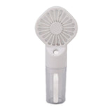 Portable Handheld Misting Fan USB Rechargeable Water Spray Mist Fan with 4 Gear Speed White