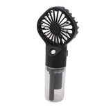 Portable Handheld Misting Fan USB Rechargeable Water Spray Mist Fan with 4 Gear Speed Black