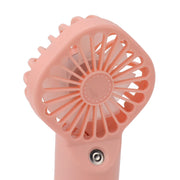 Portable Handheld Misting Fan USB Rechargeable Water Spray Mist Fan with 4 Gear Speed Pink