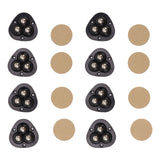8PCS Mini Caster Wheels Self Adhesive 360 Degrees Swivel Easy Installation Stainless Steel Sticky Pulley for Appliance In Australia - Darrahopens