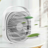Small Desk Fan 6 Inch Quiet Mini Portable USB Rechargeable Desktop Fan for Home and Office White In Australia - Darrahopens