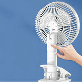 USB Rechargeable Handheld Fan Wall Mounted 3 Speed Strong Wind Portable Small Electric Fan for Home Dormitory