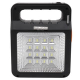 Solar Power Bank 6000mAh Bright Headlight Panel Light 3 Bulbs Portable Handle Solar Generator for Camping Travel