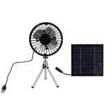 Portable Solar Fan 6W 6 Inches Solar USB Dual Powered Fan For Home Camping Outdoor Fishing With Stretchable Stand In Australia - Darrahopens