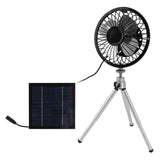 Portable Solar Fan 6W 6 Inches Solar USB Dual Powered Fan For Home Camping Outdoor Fishing With Stretchable Stand In Australia - Darrahopens